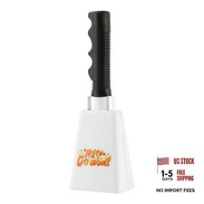 Cowbell with Handle 9 Inch, Copper Metal Noise Maker for Sporting Events and