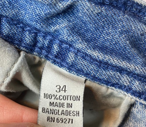 Pantalones Cortos Utilitarios Sunriver Denim Lavado Medio Carpintero Para Hombre Y2K Talla 34 - Imagen 10 de 12