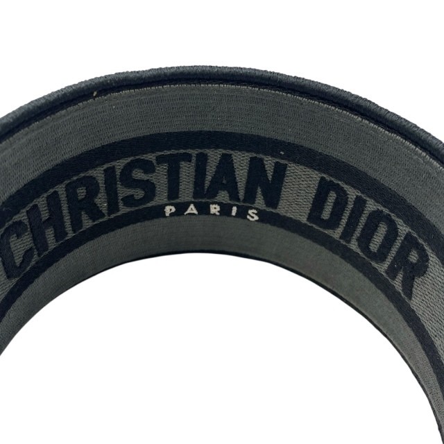 Christian Dior Oblique Leopard Canvas Headband Hair Band Accessory Gray Black thumbnail 6