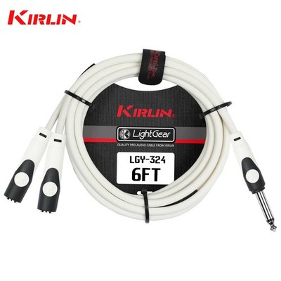 Kirlin LightGear 6FT 1/4'' Mono To Dual 1/4'' Mono Jack Y-Cable LGY-324-06