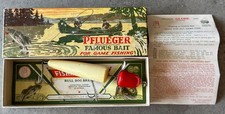RARA esca da pesca vintage mappamondo Pflueger antica 3769 esca 5 1/4 con scatola