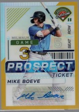 2024 Panini Prospect Edition Mike Boeve Gold Prizm Auto /10 (RC)