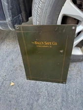 Antique Vintage The Hall's Safe Co. Inner Inside Interior Door Plate Panel