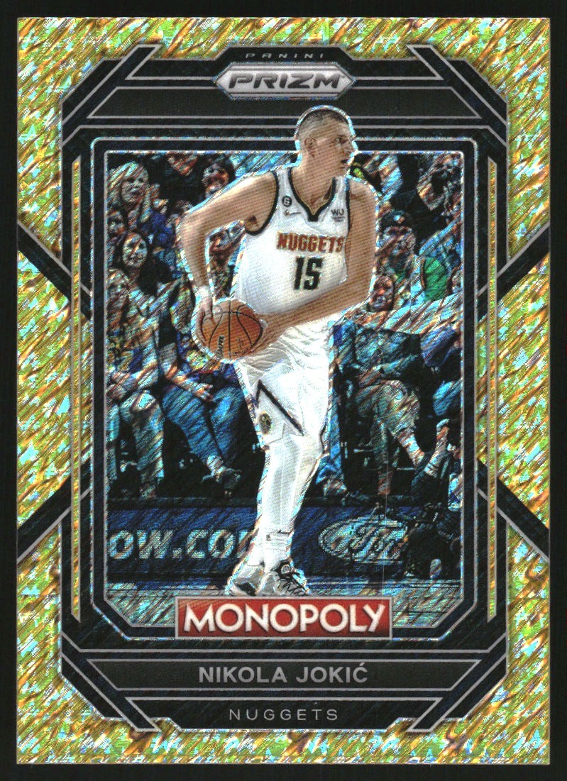 2022-23 Panini Prizm Monopoly Gold Money Shimmer #22 Nikola Jokic /500