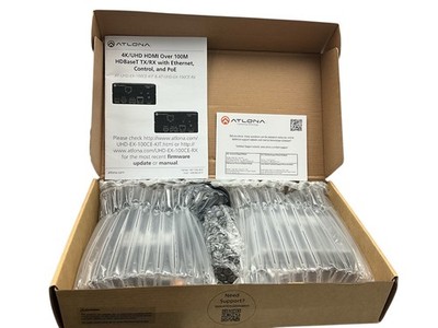Atlona AT-UHD-EX-100CE-Kit, 4K/UHD HDMI over 100m HDBaseT TX/RX Extender Kit