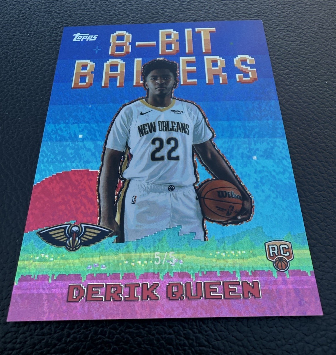 DERIK QUEEN 2025-26 Topps ROOKIE RC 8-Bit Ballers RED HOLO FOIL /5 SSP