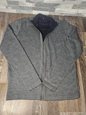 Smartwool Reversible Full Zip Sweater Jacket Men Gray/Blue Unk Sz