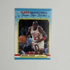 Michael Jordan 1988 Fleer Basketball  Super Star Sticker Card 7 of 11 Ex!
