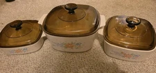 6 pc Set of CORNING Symphony Casserole A 1 1/2 B A1B A3B  1 Lt 1.5 Lt 3lt