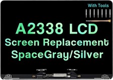 13.3 Apple MacBook Pro 2022 M2 A2338 MNEQ3LL/A Silver Gray LCD Screen Display