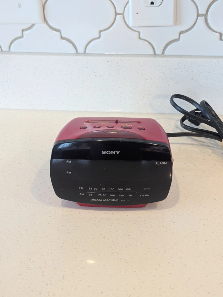 Sony ICF-C111 Dream Machine AM/FM LED Reloj Despertador Radio Reposo Batería Respaldo Foto 2 de 4
