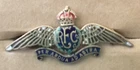WW1 ROYAL FLYING CORPS SWEETHEART BROOCH. 40.9MM X 18.5MM, PIN ASSY, BRASS/ENAME