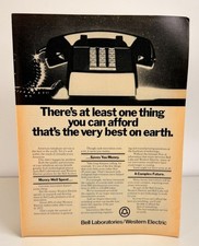 Bell Laboratories Western Electric Vintage Print Ad 1970s Telephone Service