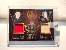 2016 LEAF IN THE GAME ENSHRINED ALEX DELVECCHIO TIM HORTON C0-01 CLASS OF 77 1/5