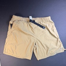 The North Face Mens XL Beige Hiking Shorts Belted Outdoor Khaki Mesh Lined