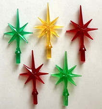 5 SMALL SNOWFLAKE STARS Ceramic Christmas Tree Toppers Regular
