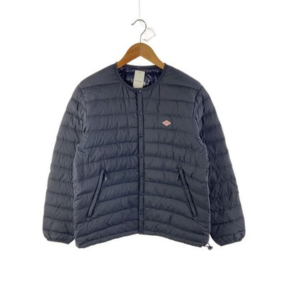 DANTON Crew neck inner down jacket/L/Nylon/NVY/KW12-111-02