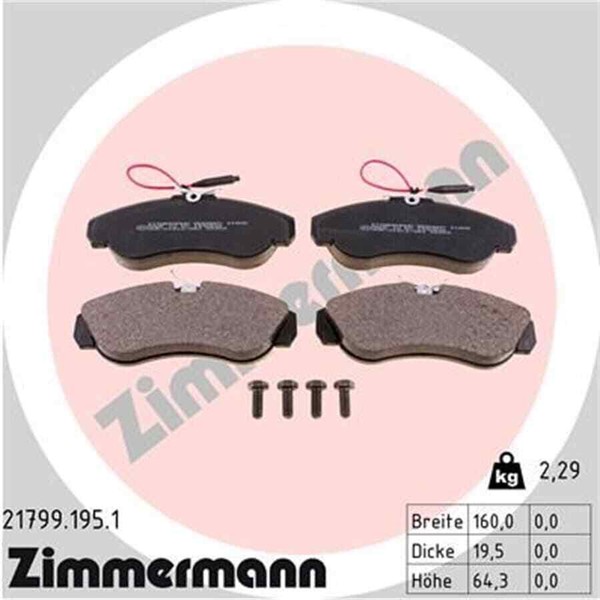 Zimmermann Scheibenbremsbelag 21799.195.1-image