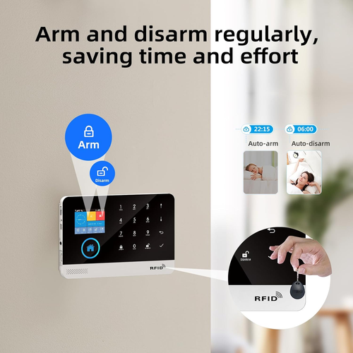 Sistema Di Allarme Di Sicurezza Domestica WIFI+GSM, Kit Allarme Fai Da Te Con Ri - Foto 6 di 12