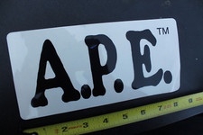 APE Advanced Propulsion Energy Clear Black 80's OG V43D Vintage Surfing STICKER