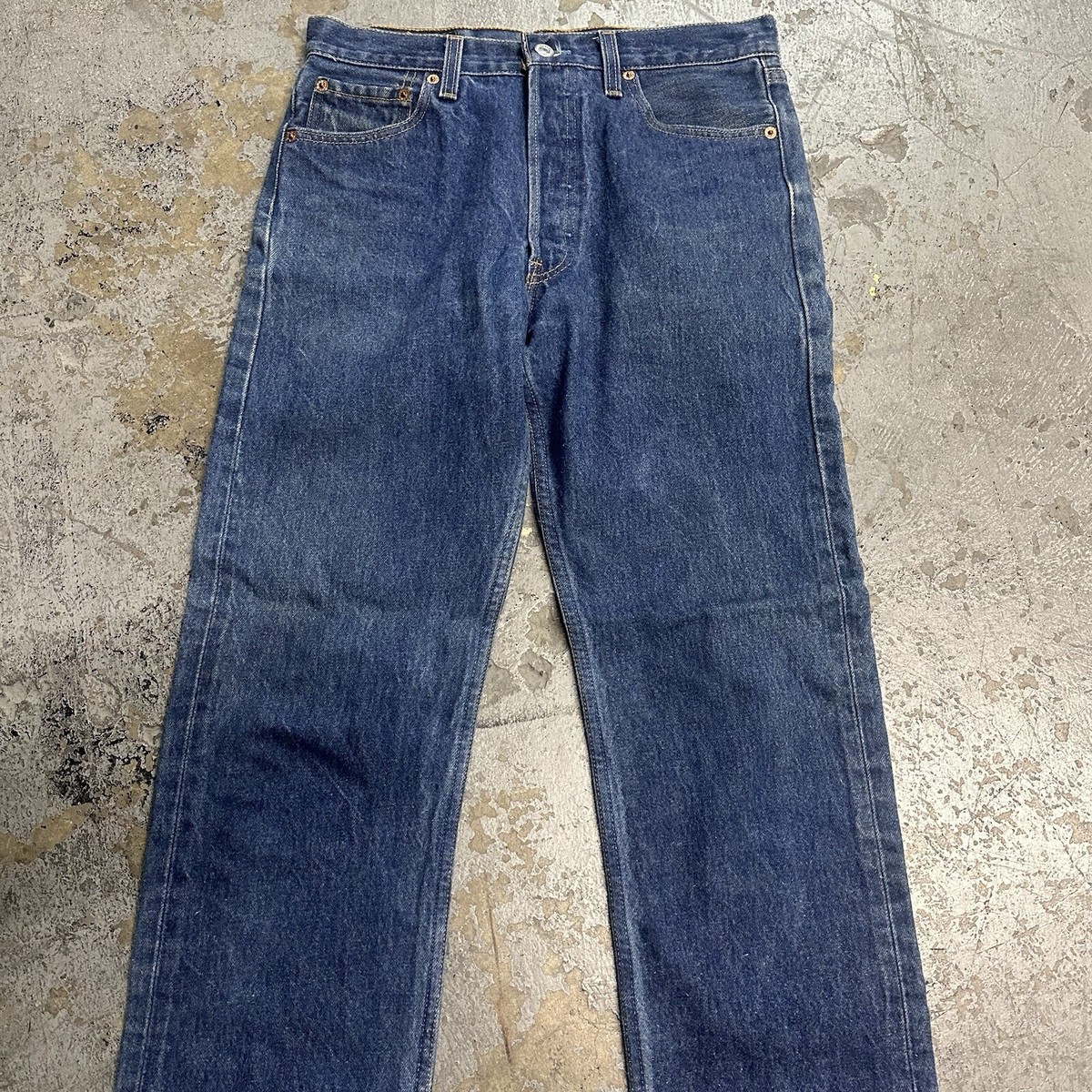 Vintage 90s Levi's 501 Dark Wash Denim Jeans 31x36 Made In USA
