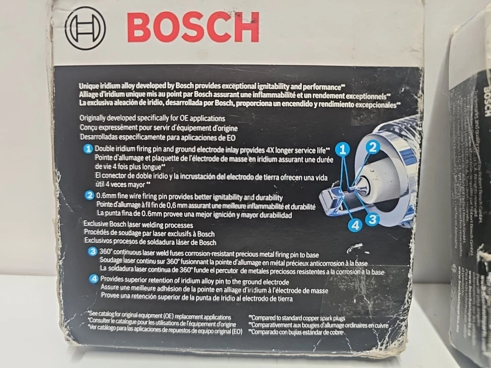 8 X Bujías dobles de iridio Bosch para Jeep Grand Cherokee V8-5,7 L 2009-2018 Foto 4 de 4