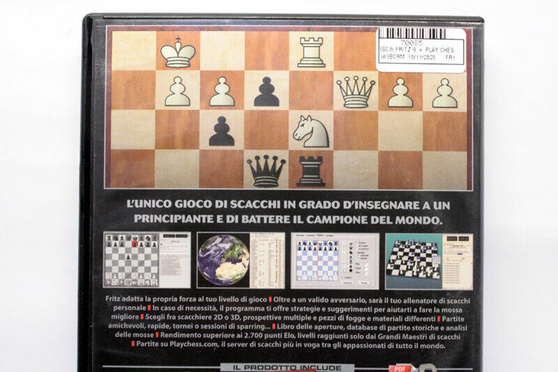 FRITZ 6 + PLAY CHESS ONLINE CHESSBASE PC USED PAL ITALIAN FR1 70085