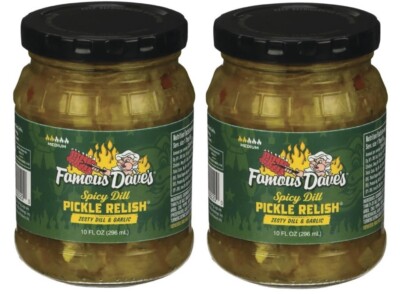 Famous Dave's Spicy Dill Pickle Relish 10 Ounce (2 Pack)