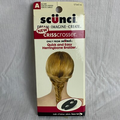 Scunci CrissCrosser Herringbone Braider Tool Vintage - Damaged Box