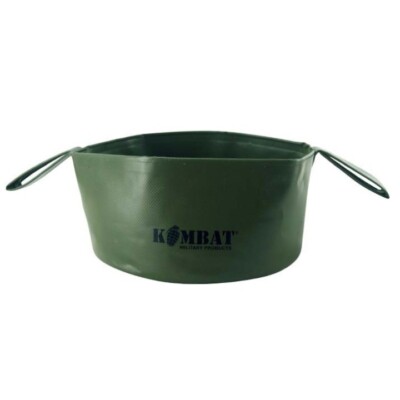 Faltbarer faltbarer Wassernapf 4L HART PVC GUMMI Camping Wandern Armeegrün