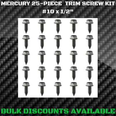 1961+ Mercury Meteor Interior Dash Exterior Molding Trim Screws OEM #10 X 1/2'' 