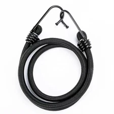 8mm HEAVY DUTY BLACK MARINE GRADE BUNGEE CORD Tarp Tie Down Strap 12-20-30-40"