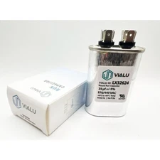 VIALU - 15 uf/MFD 370-440 VAC volts Oval Run Capacitor 50/60 Hz