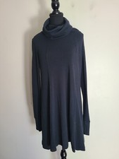 AA Cabi Women’s Long Sleeve Cowl Neck Sweater Dress Black Size Medium