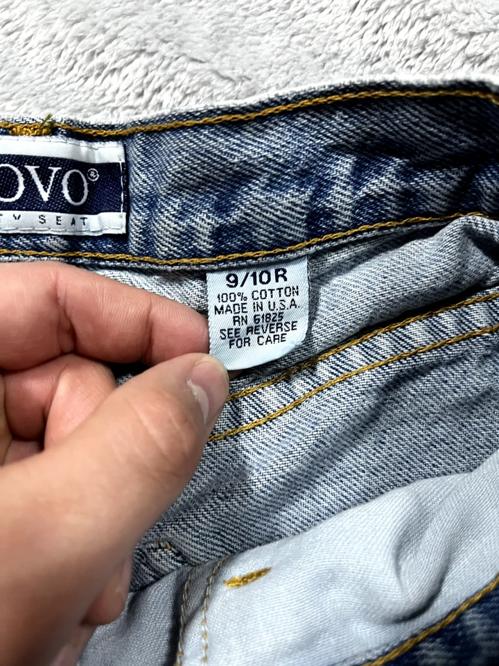 Denim de colección NUOVO County Seat lavado ácido 100 % algodón para mujer talla 9/10 cintura alta Foto 4 de 4