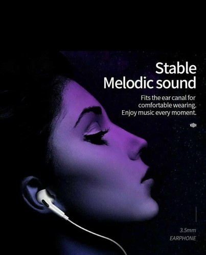 EARPHONES HEADPHONES FOR IPHONE IPAD SAMSUNG HANDS FREE WITH MIC 3.5MM AUX - Bild 5 von 6