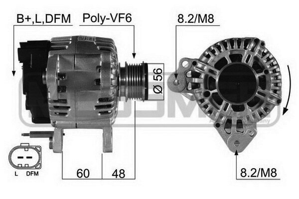 Messmer Lichtmaschine Generator 110A 14V FüR VW Passat Variant 2.0 TDI 16V 1.9-image