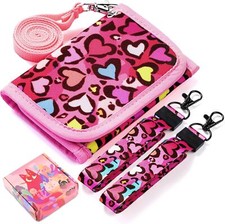 Leopard Kids Wallet for Girls Wallet for Little Young Girls 4-8 6-8 8-10 Ages...