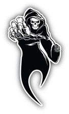 Grim Reaper Vinyl Sticker Car Bumper Decal