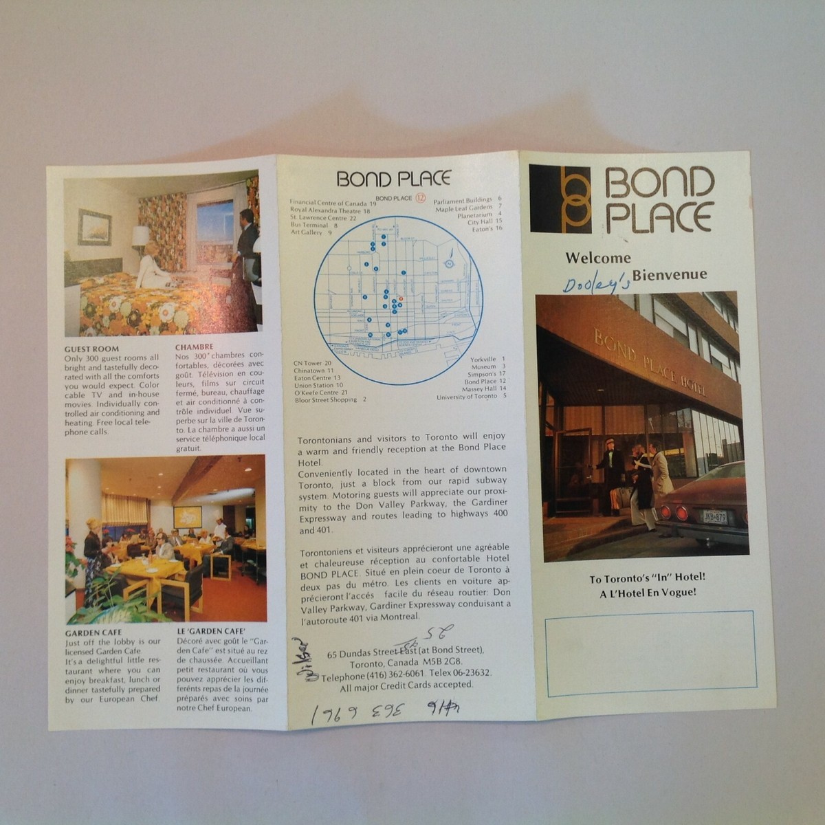 Vtg 1970's Pc Lot Toronto Canada Hotel Ramada Inn Bond Place