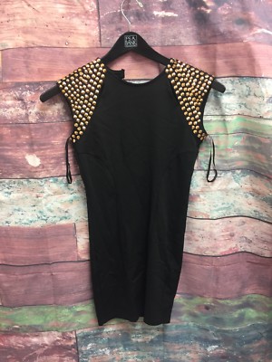 Angel Biba Black Bronze Shoulders Sleeveless Zip Back Dress Women's Size 12 NEW* | eBay Angel Biba Black Bronze Shoulders Sleeveless Zip Back Dress Women's Size 12 NEW* | eBay