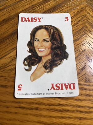 The Dukes Of Hazard 1981 Warner Brothers Uno Card Daisy - Duke 5 Points Red