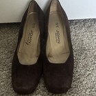 St John Dark Brown W Gold Heel Pumps Shoes Size 6.5 B — photo 2