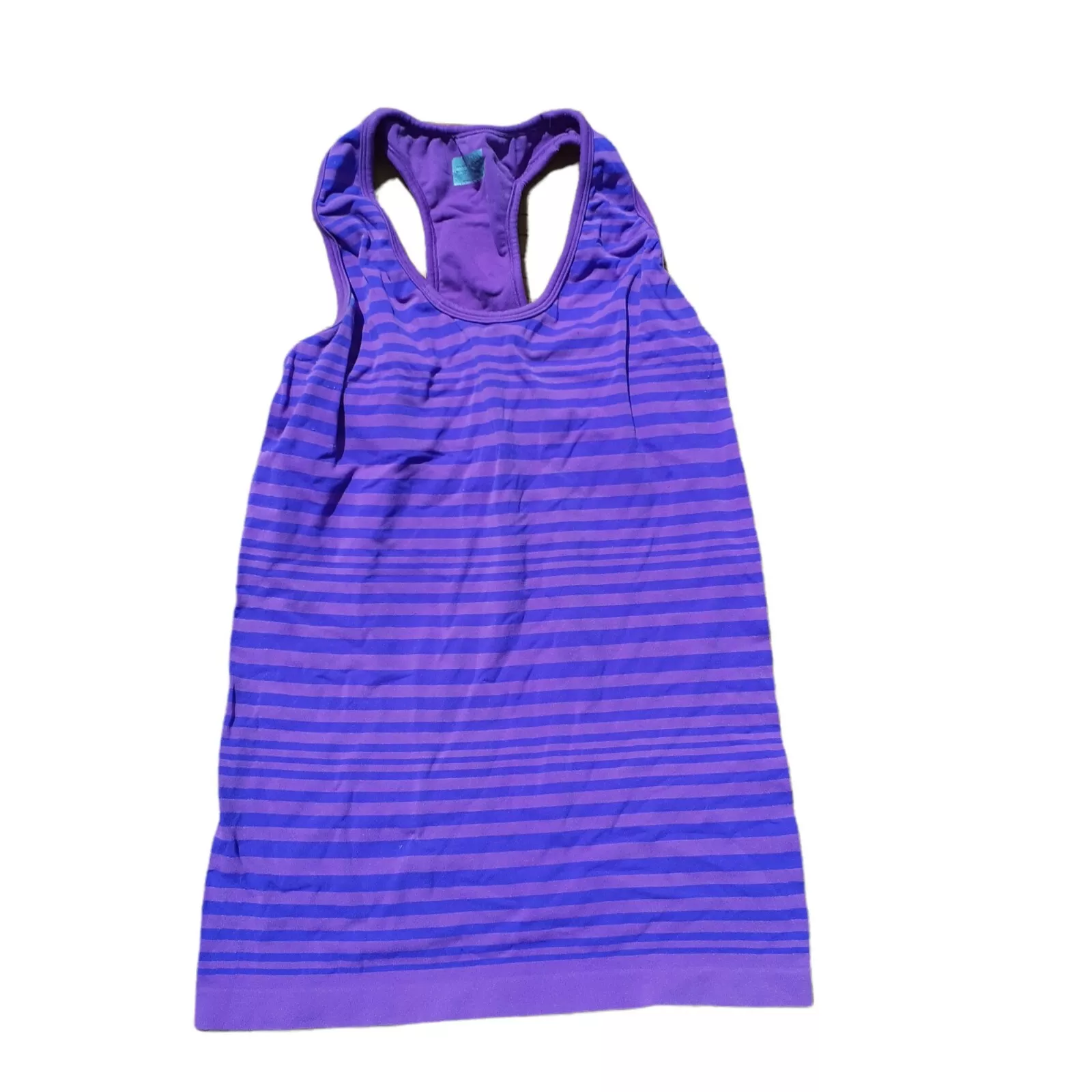 athleta racerback striped bright built in shelf bra workout tank-top
