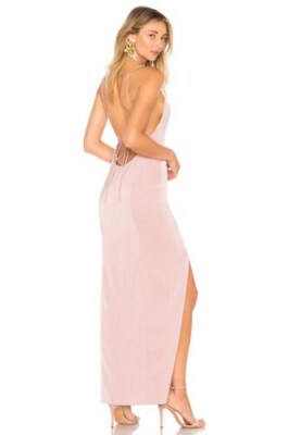privacy please pink dress Privacy Please Kira Midi Dress Bodycon Slit Ribbed Knit Sleeveless Pink XS