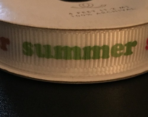 NWT American Crafts Summer Grosgrain Premium Ribbon Spool~ 4 Feet - Picture 7 of 7
