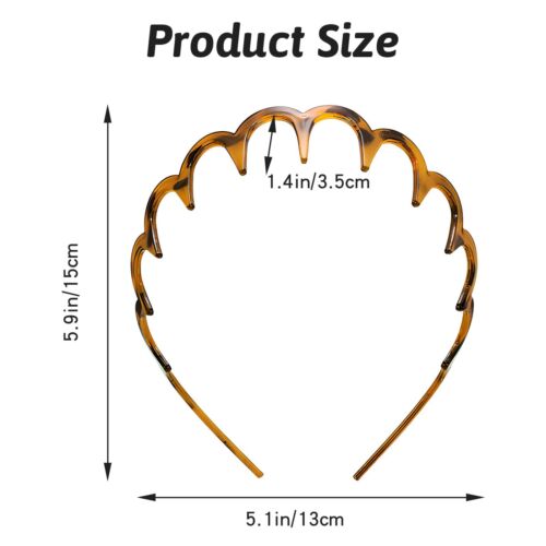 Zig Zag Headband 4 Pieces Hair Styling Accessories Wavy Tooth Comb Non Slip H... - Picture 2 of 7