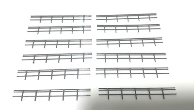 1649DM HO Handrails Railing Package 10 Pieces Gray Scale 1:87
