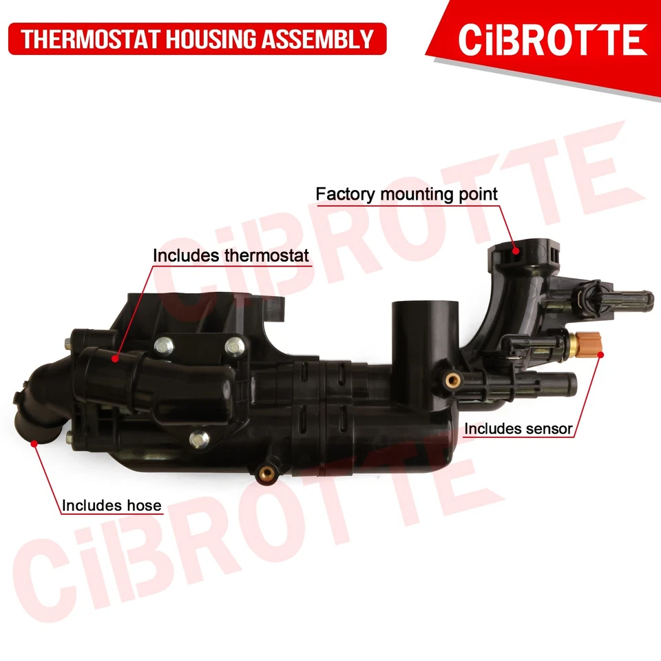 Conjunto de carcasa de termostato de refrigerante de motor para Kia Sorento Sedona 2011-2017 3,3 L Foto 4 de 4