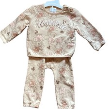 Disney Minnie Mouse Girls Soft Cotton Sweatshirt and Pants Set 3-6 Months NEW